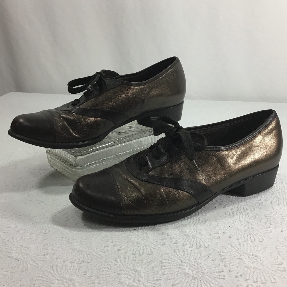 Munro American Ascot Bronze Leather Lace Up Oxford